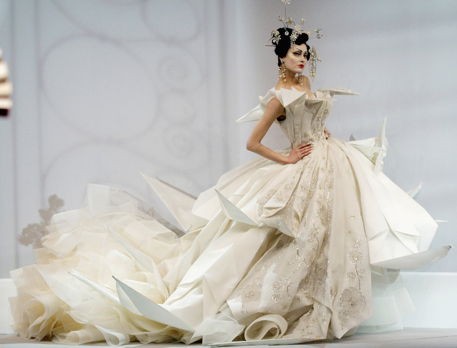 Christian Dior Spring 2007 Haute Couture, Designed by John Galliano, Origami inspired couture gown (Source: stylesaint.com)
