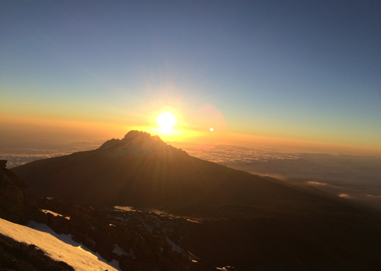 Picture taken by Haleema AlOwais on the top of Kilimanjaro Mountain 