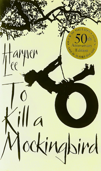 "To Kill A Mocking Bird" book cover on the 50th anniversary of publishing it